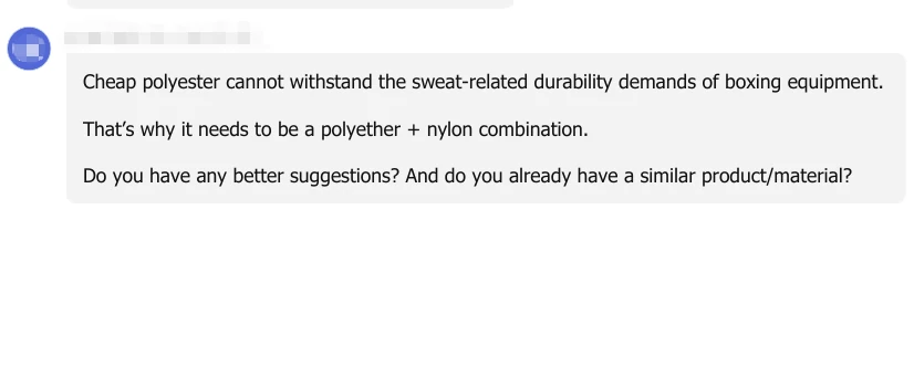 Customer Requirement for PU Leather