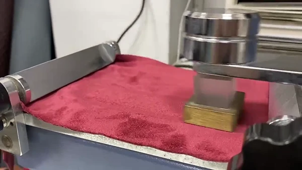 color fastness rub test for dyed leather material