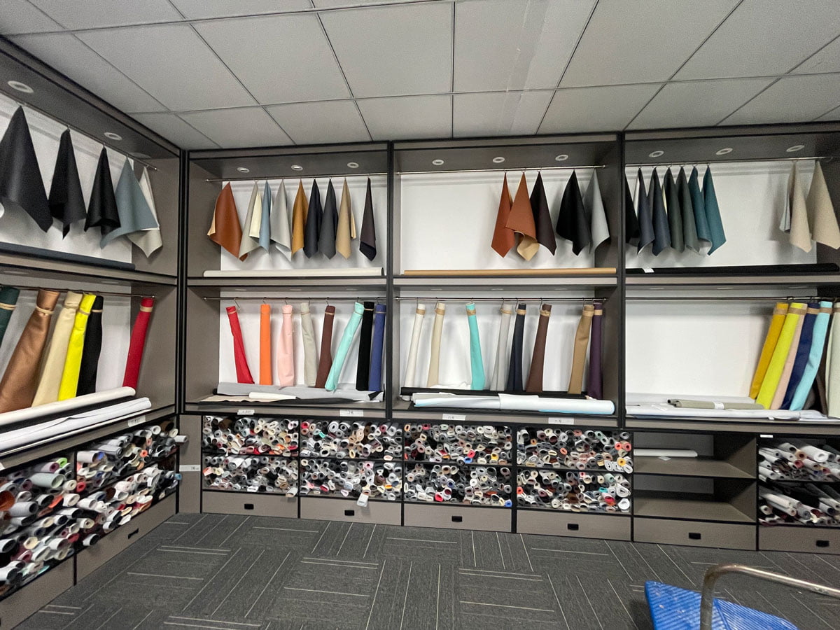 WanDao Leather PU leather samples and texture swatches