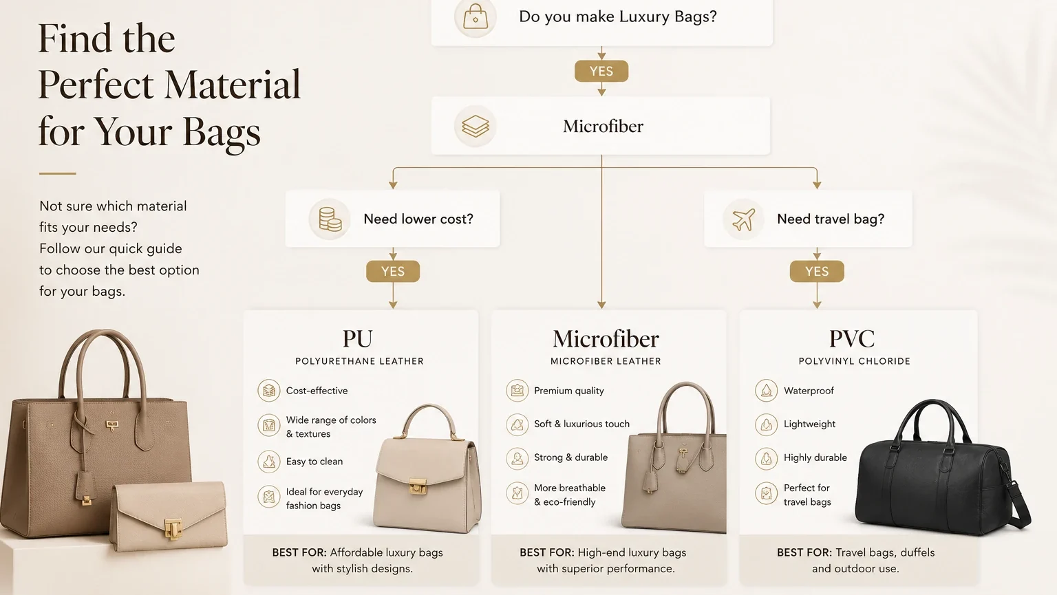 Popular PU leather surface finishes for handbags