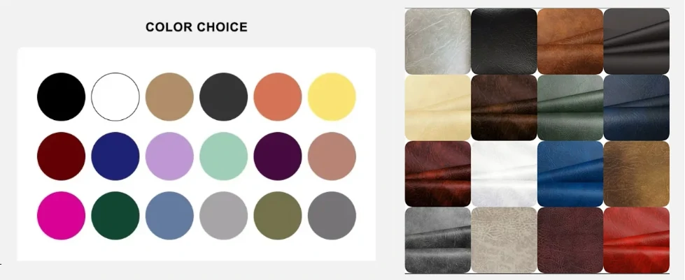 PU leather color options