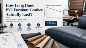 How Long Does PVC Furniture Leather Actually Last - PVC furniture leather lifespan chart, test report, and leather swatches