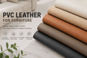 PVC leather fabric rolls for furniture upholstery in multiple colors