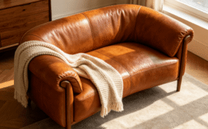 Durable brown PVC leather sofa used for furniture upholstery