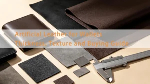 Artificial leather wallet material with fine grain texture