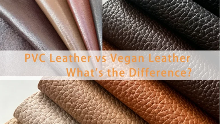 PVC leather vs vegan leather comparison showing material composition, sustainability, and performance differences