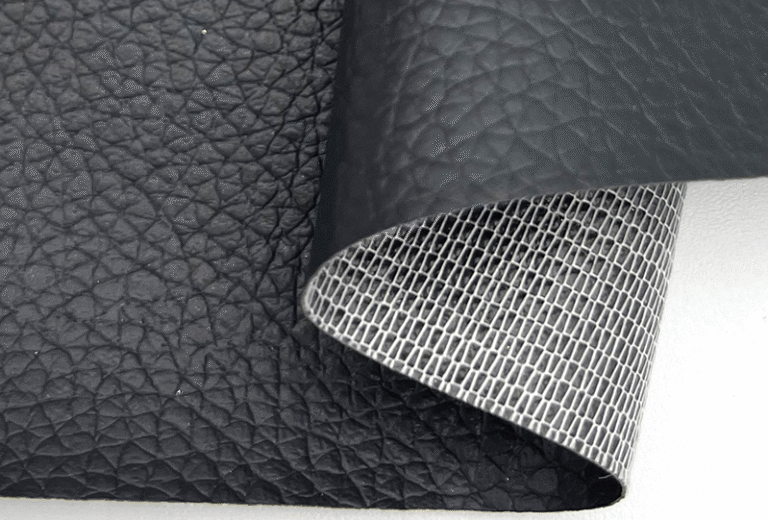 PVC leather surface ans backing