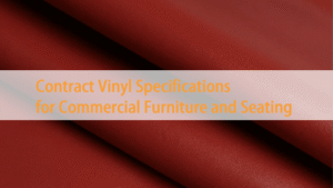 Red folded smooth PVC leather showing soft drape and sleek surface