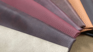 PVC coated fabric for furniture upholstery in different colors and textures