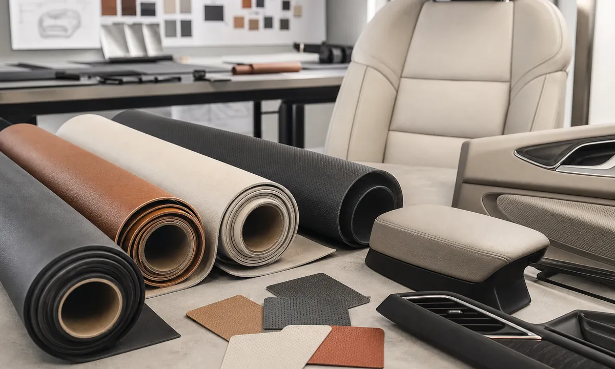 Synthetic leather materials for automotive interior components