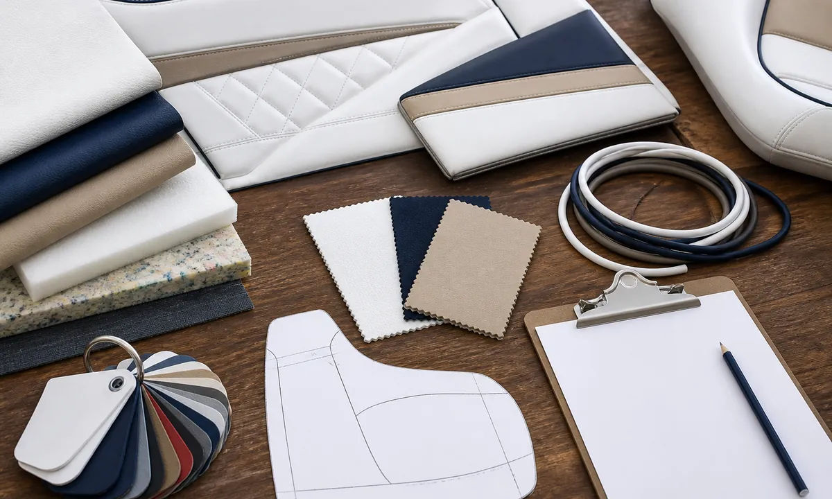 marine and outdoor upholstery sample inquiry background