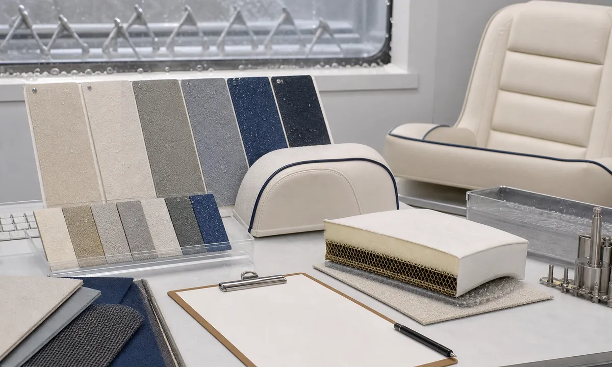 marine and outdoor upholstery requirements and material samples