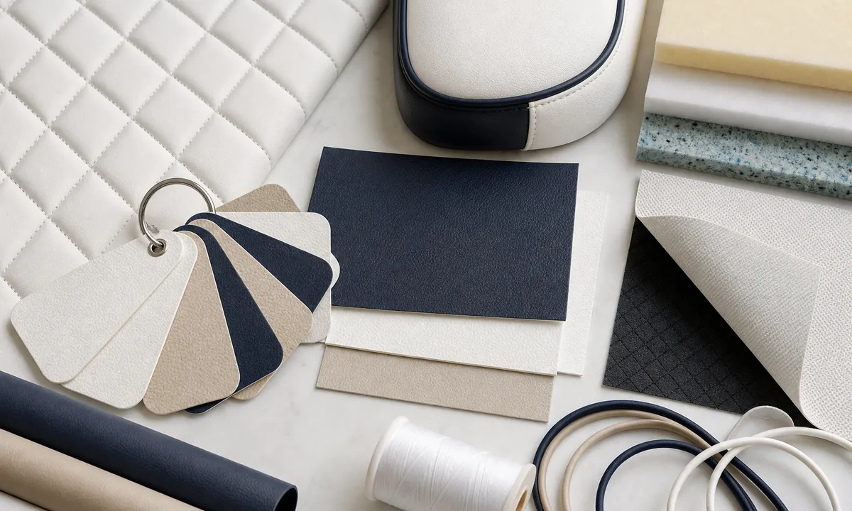 marine and outdoor upholstery synthetic leather swatches