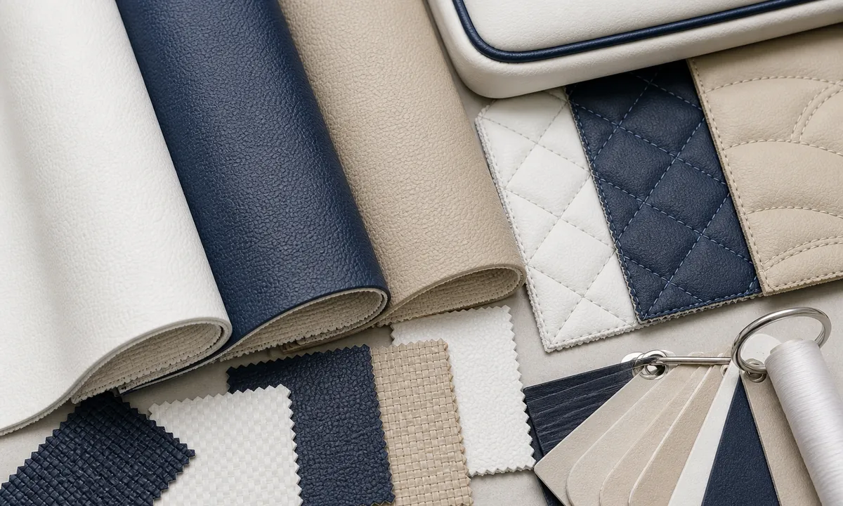 Marine Vinyl Fabric samples for marine and outdoor upholstery