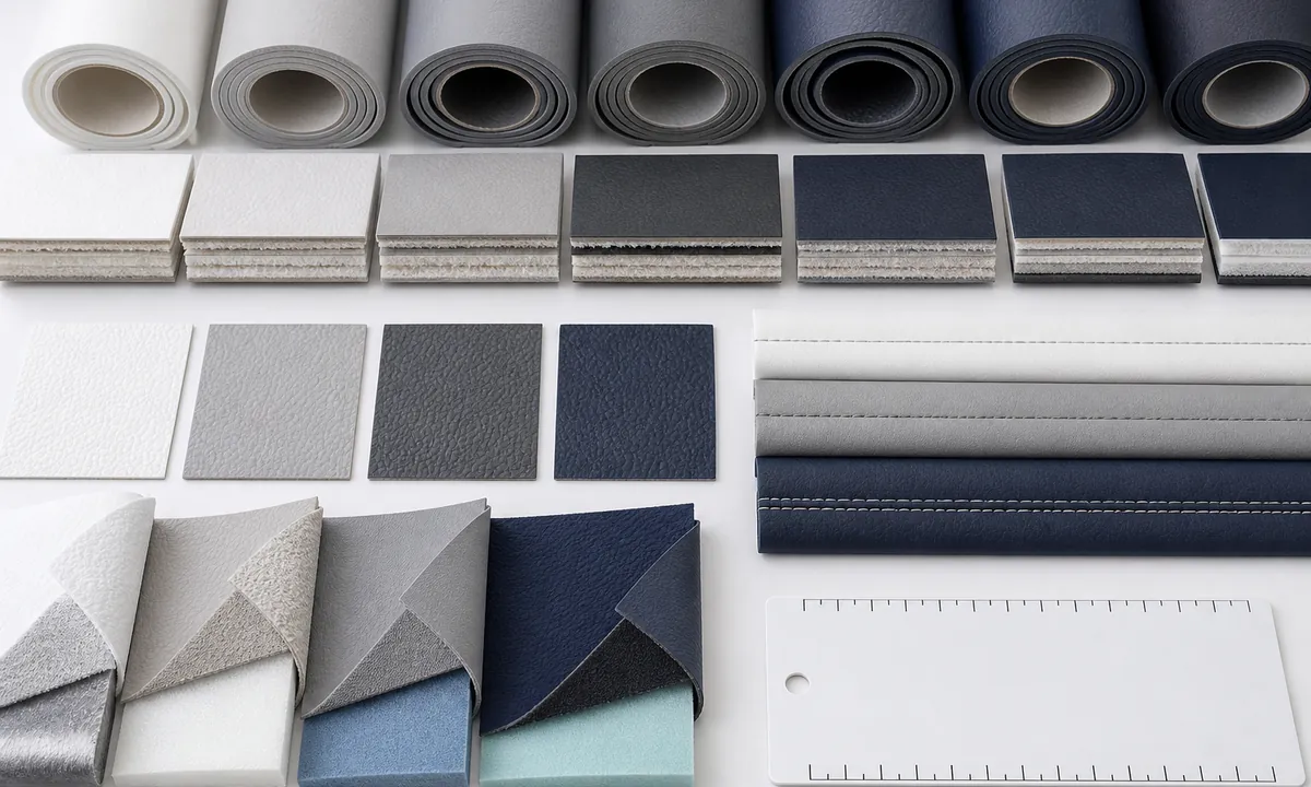 Marine Vinyl Fabric specification samples for marine and outdoor upholstery