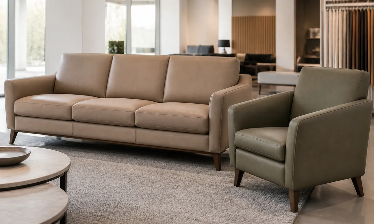 Microfiber leather for furniture upholstery