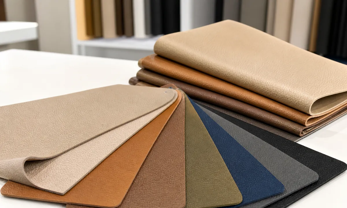 microfiber leather swatches and color samples