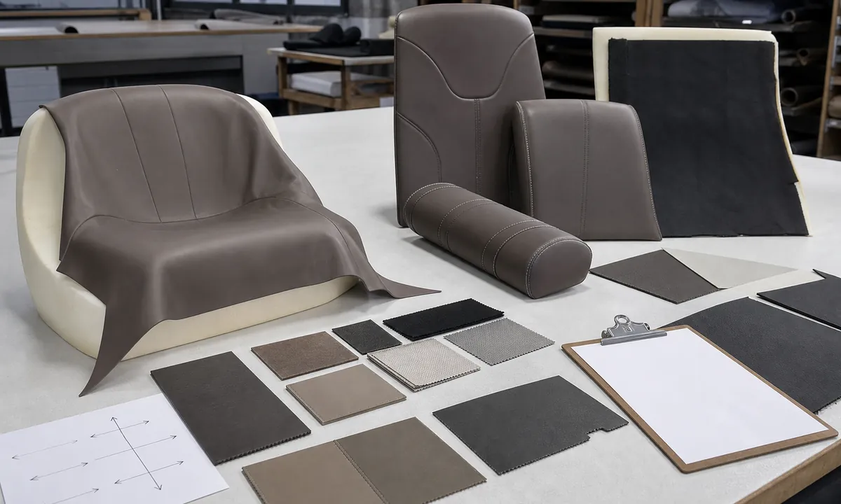 office chair and commercial seating requirements and material samples