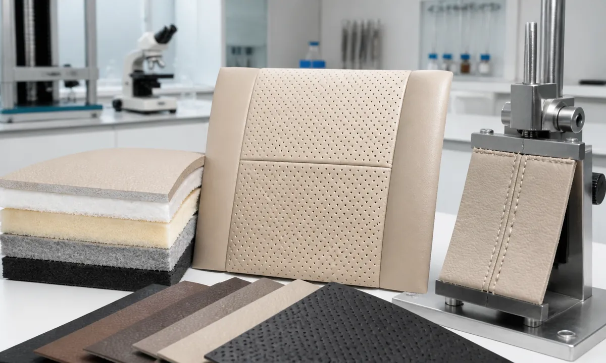 PU Leather specification samples for automotive interiors