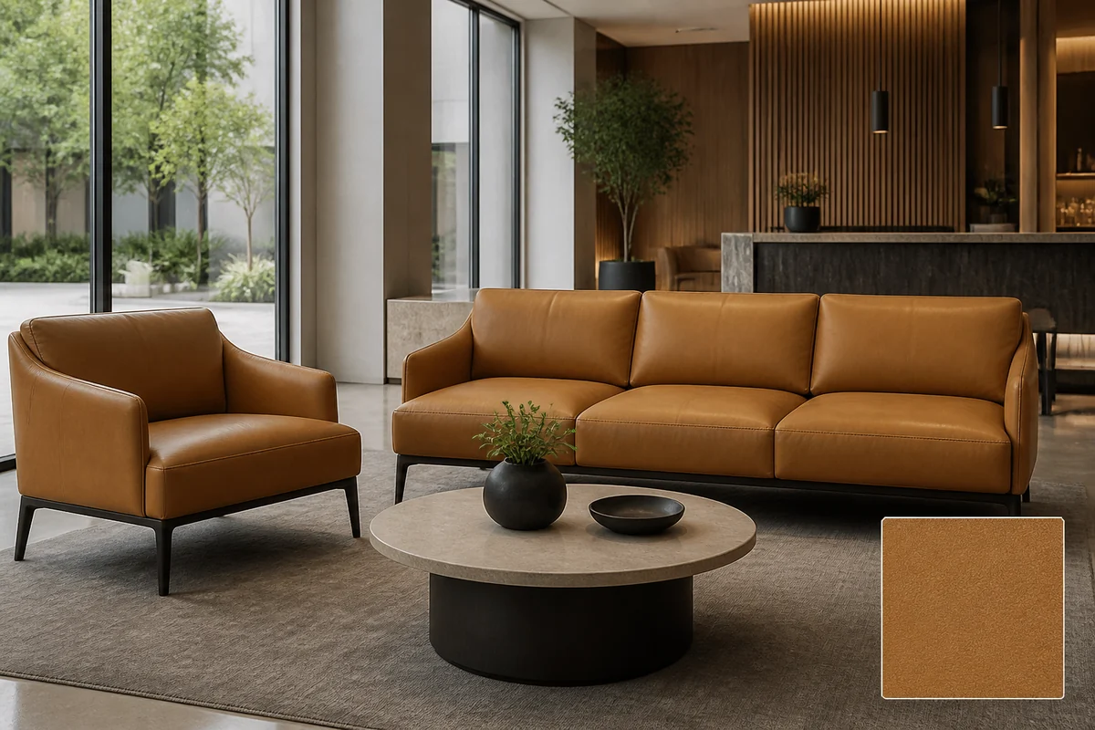 PVC leather applied to furniture upholstery including sofa seats and chair backs