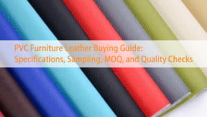 Premium PVC leather material in multiple colors with smooth and textured finishes
