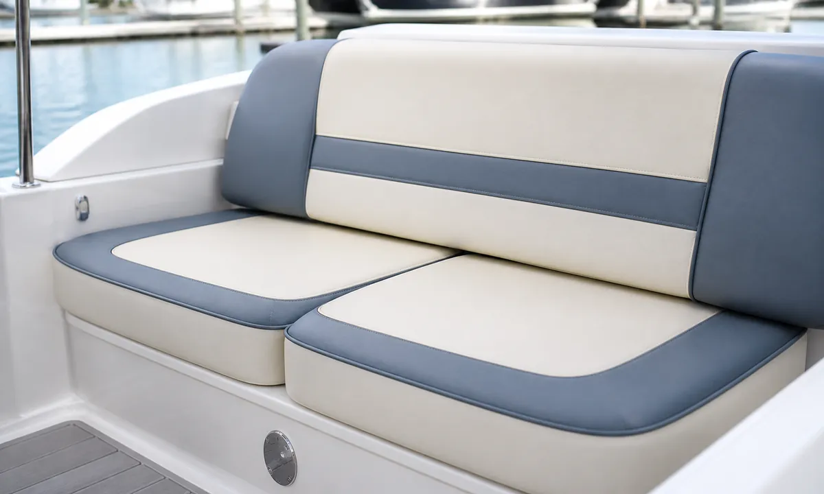 Silicone leather for marine and commercial seating