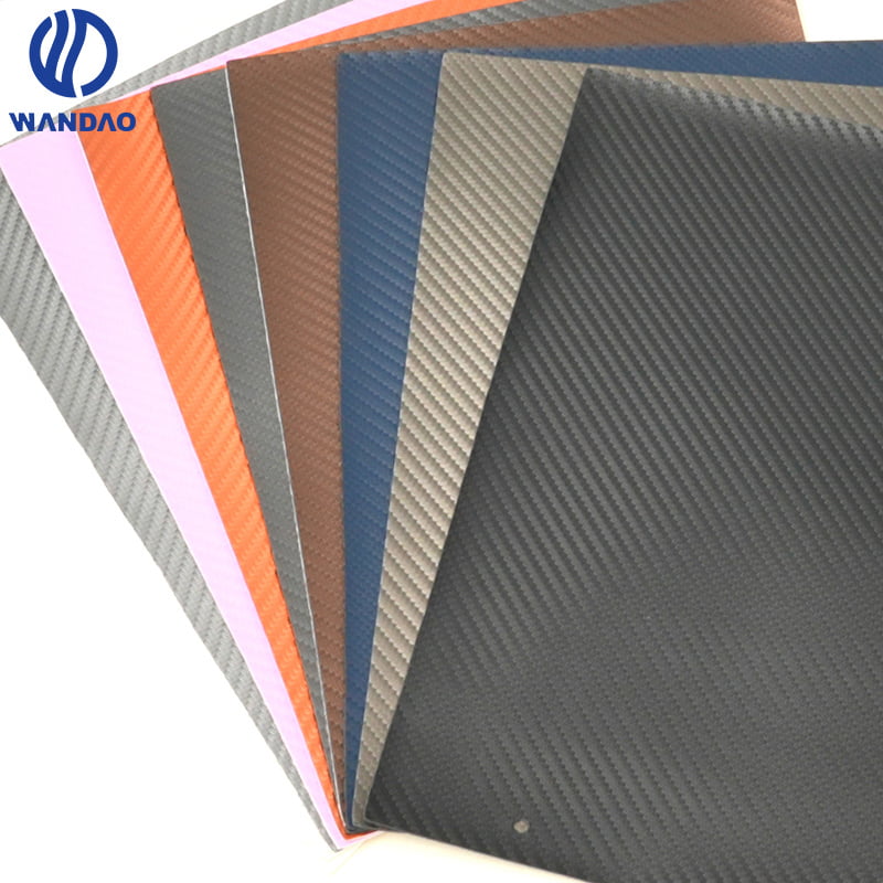 Carbon fiber pattern pu leather