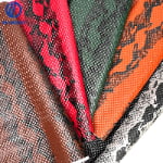 High-gloss python pattern pvc leather