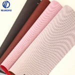 Popular designs D90 Litchi pattern vinyl leather for furniture-mesh backing