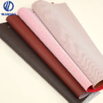 Popular designs D90 Litchi pattern vinyl leather for furniture-mesh backing