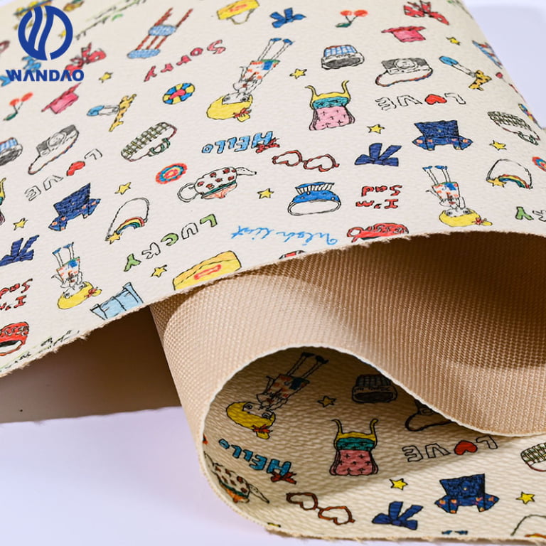 Good Quality Waterproof Oxford fabric print pvc leather for bag