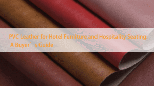 Hotel PVC leather rolls in various colors and textures for hospitality furniture and upholstery applications