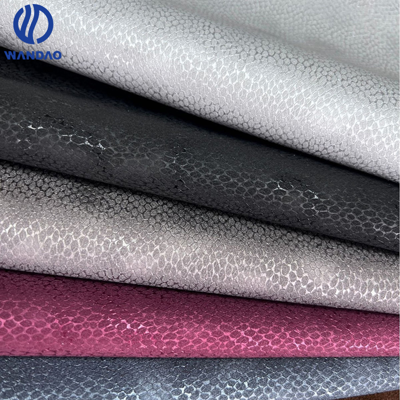 Retro snakeskin pattern microfiber leather for bags