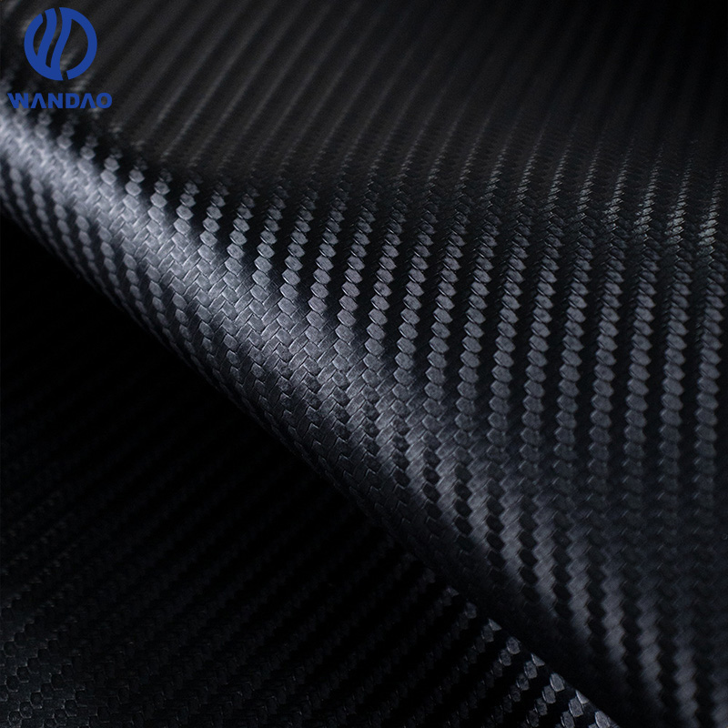 Eco-Friendly Carbon patterns microfiber leather for car seat -0.7mm - Wandao Leather