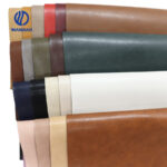 1.0mm Fabric-backed Scratch Wear-resistant Retro two-color microfiber leather for shoes