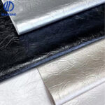 Metallic bark microfiber leather for bags