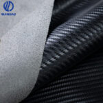 Eco-Friendly Carbon patterns microfiber leather for car seat -0.7mm