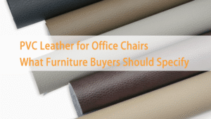 Office chair PVC leather rolls in multiple colors and textures for durable upholstery applications