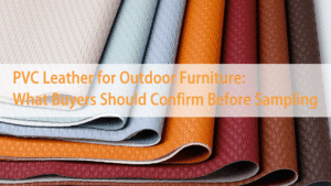 Multi-color woven PVC leather rolls with textured patterns for furniture and upholstery applications