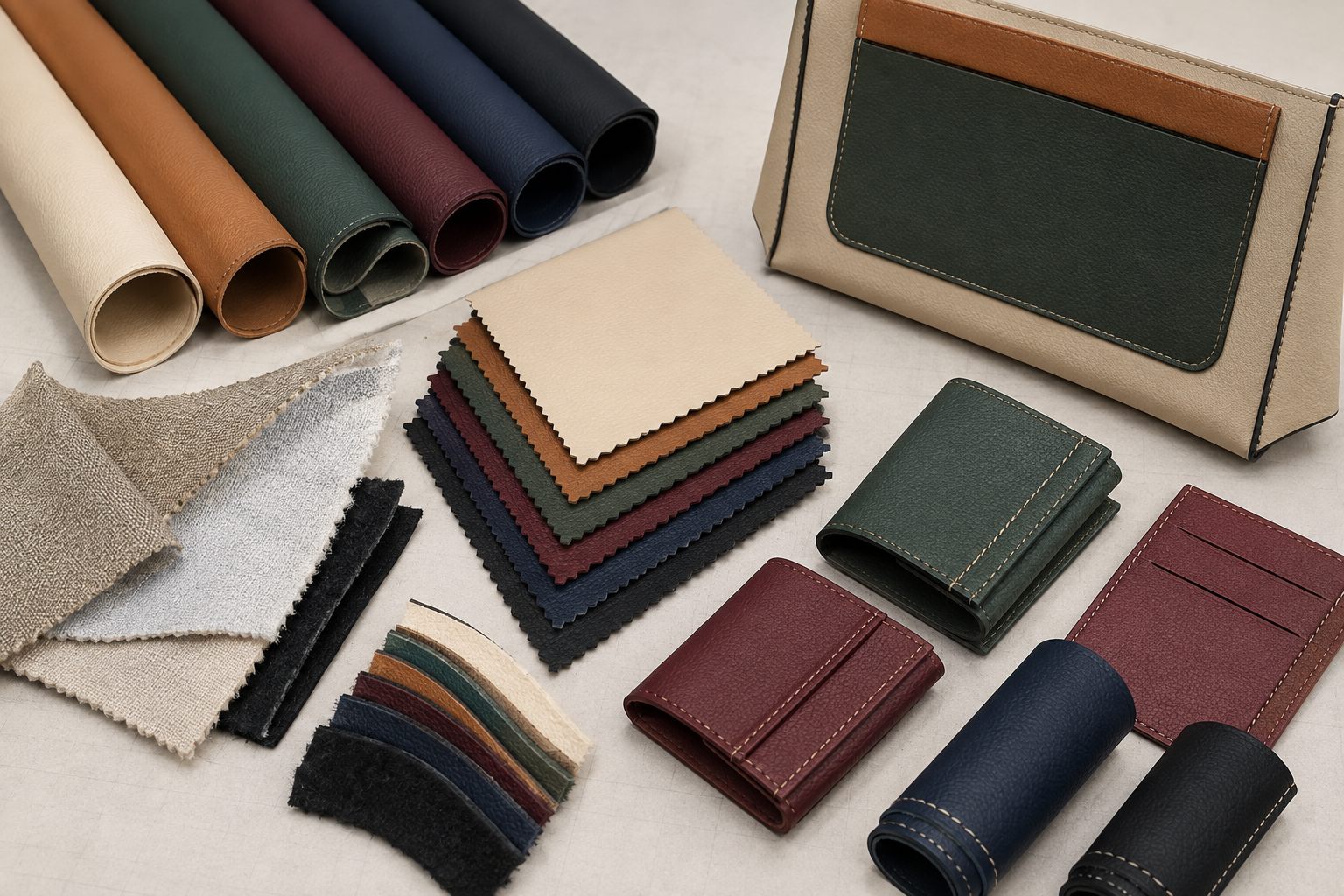 PU Leather samples for bags, luggage and accessories