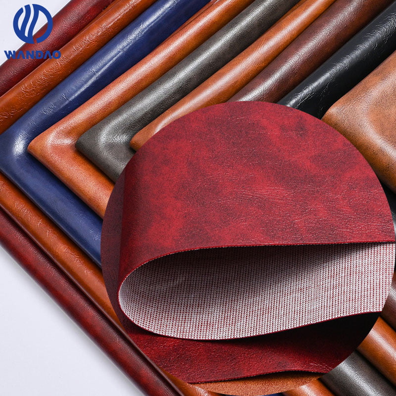 Customizable 1.0mm Brown Double Color PVC  Leather for Bag Embossed Printed Handbag - Wandao Leather