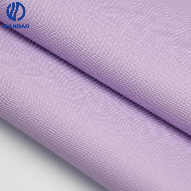 High Grade Custom Wear-resistant PVC cross-pattern for luggage Synthetic Leather - Wandao Leather